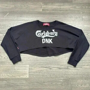 🔥Carlsberg🔥 | Black cropped sweater with  silver sequin